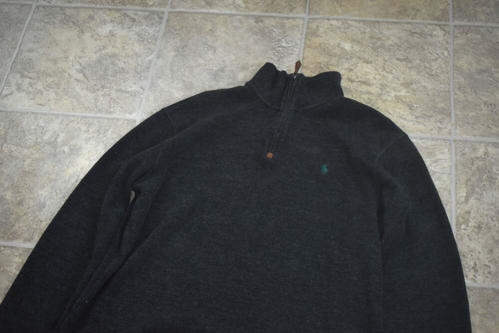 Polo Ralph Lauren Gray Pony Retro 1/4 Zip Pullover Sweatshirt M